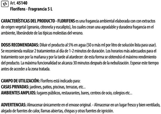 Insecticida Natural Moscas y Mosquitos Florifens 5 Litros